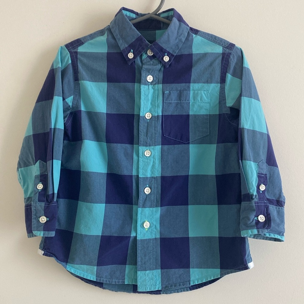 Crewcuts by J. Crew Boys Gingham Plaid Button Down Shirt